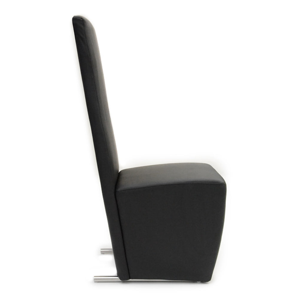 Maud Modern Black Leatherette Dining Chair