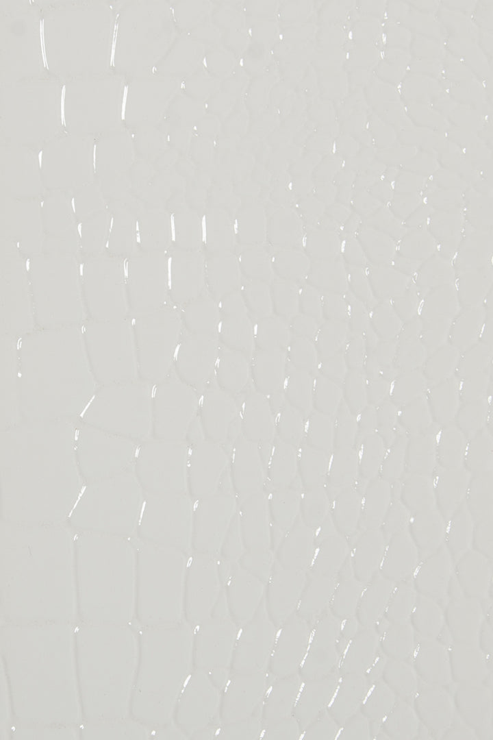 Regal - Modern White Crocodile Floor Mirror