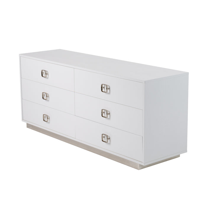 Victoria - Modern White Crocodile Dresser