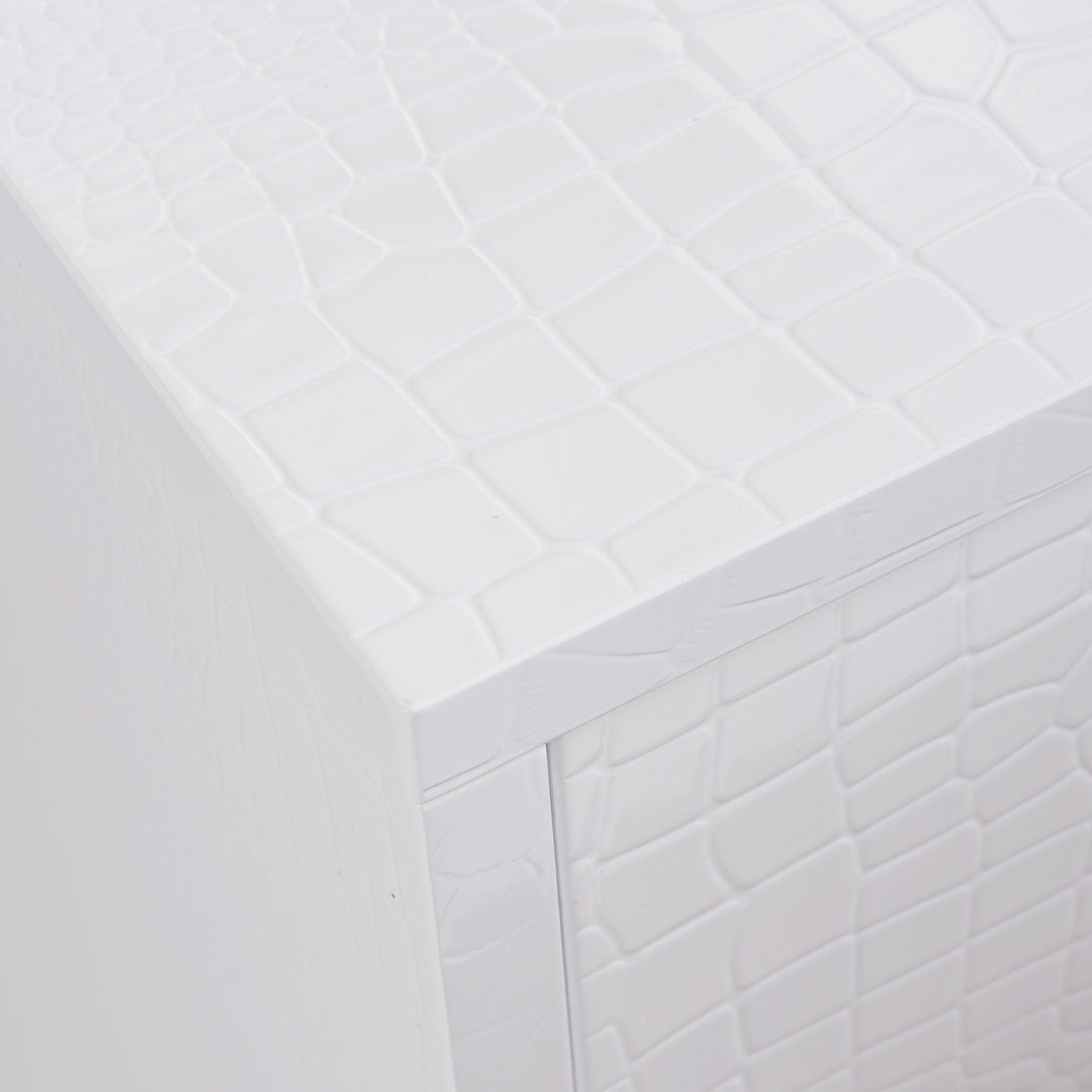 Victoria  Modern White Crocodile Dresser