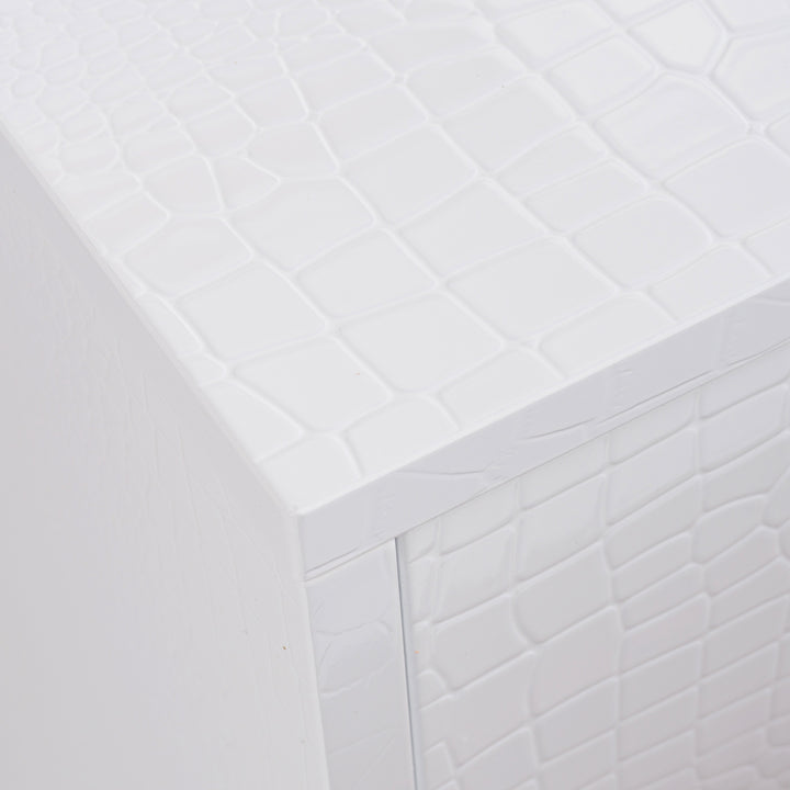 Victoria - Modern White Crocodile Dresser