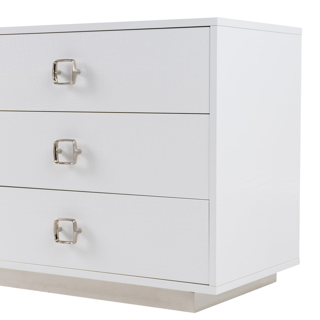 Victoria - Modern White Crocodile Dresser