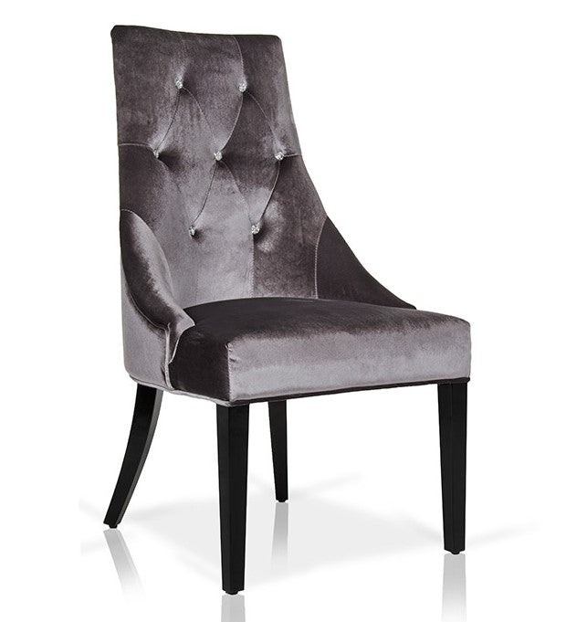 Charlotte - Grey Velour Dining Chair (Set of 2)