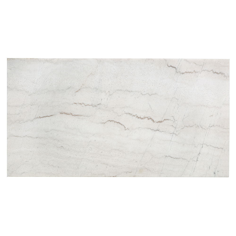 Edwyn - Coffee Table With Marble Top - White Natural Marble Top & Brown