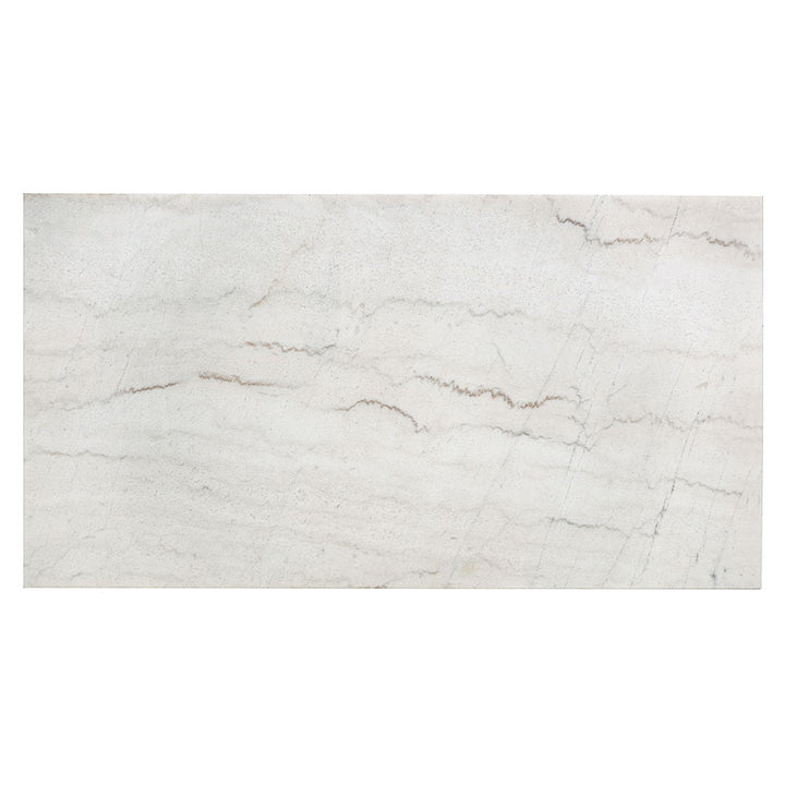 Edwyn - Coffee Table With Marble Top - White Natural Marble Top & Brown