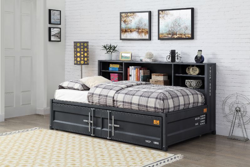 Cargo - Twin Daybed With Trundle & Storage - Gunmetal