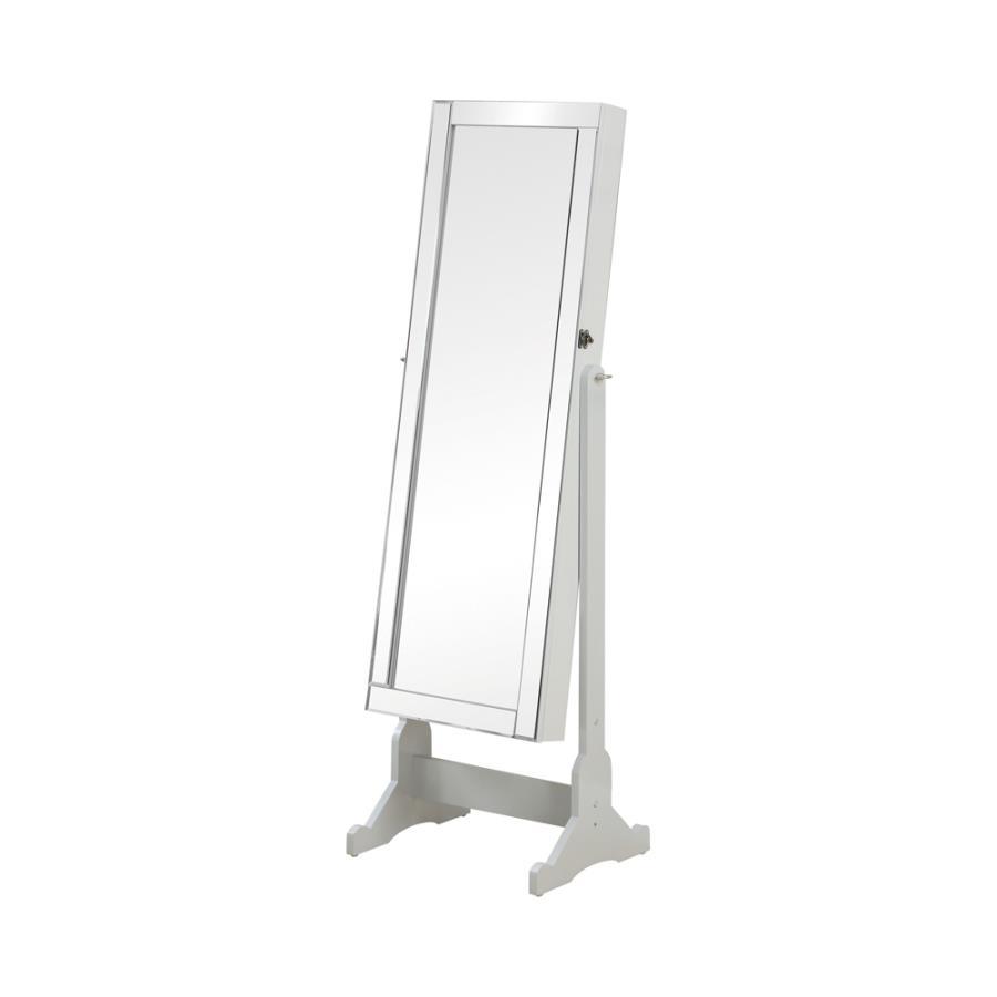 Coaster Furniture Yvonne - Cheval Mirror With Jewelry Storage - Dove Gray