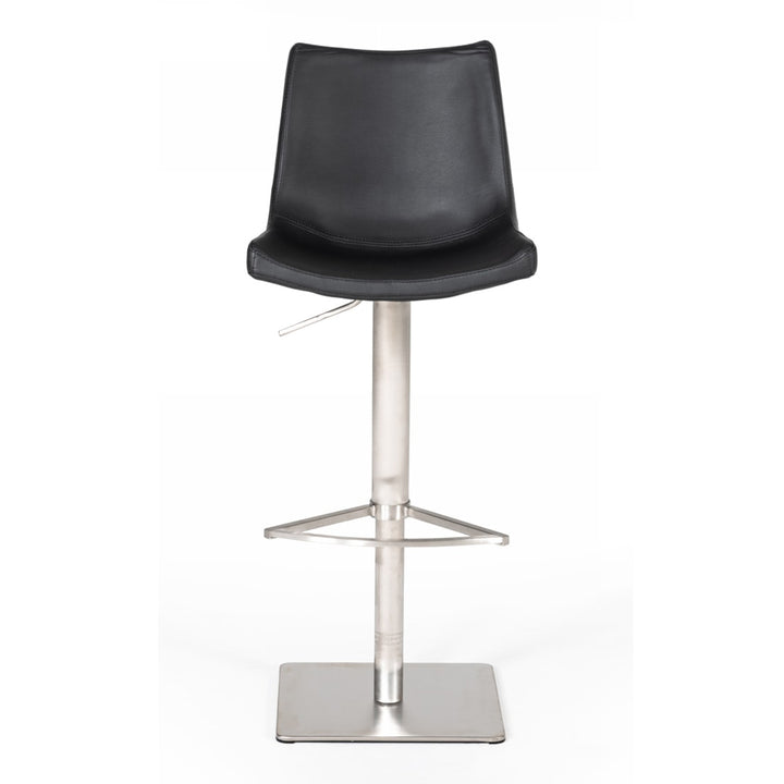 Aaron - Modern Black Eco-Leather Bar Stool