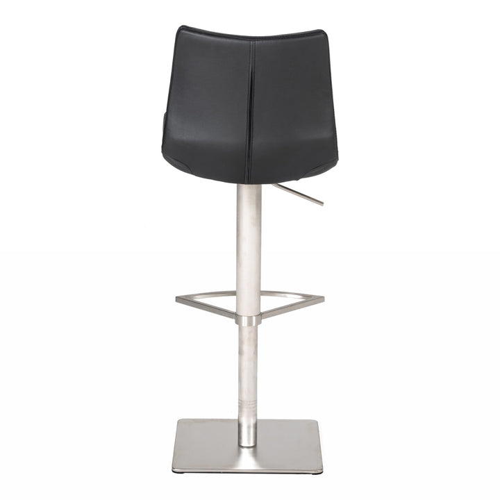 Aaron - Modern Black Eco-Leather Bar Stool