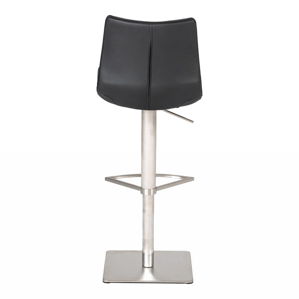 Aaron - Modern Black Eco-Leather Bar Stool
