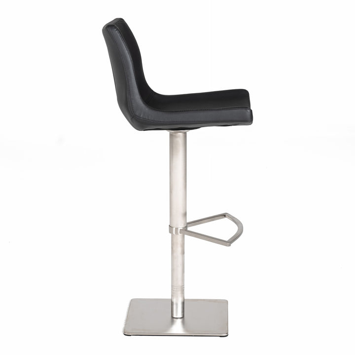 Aaron - Modern Black Eco-Leather Bar Stool