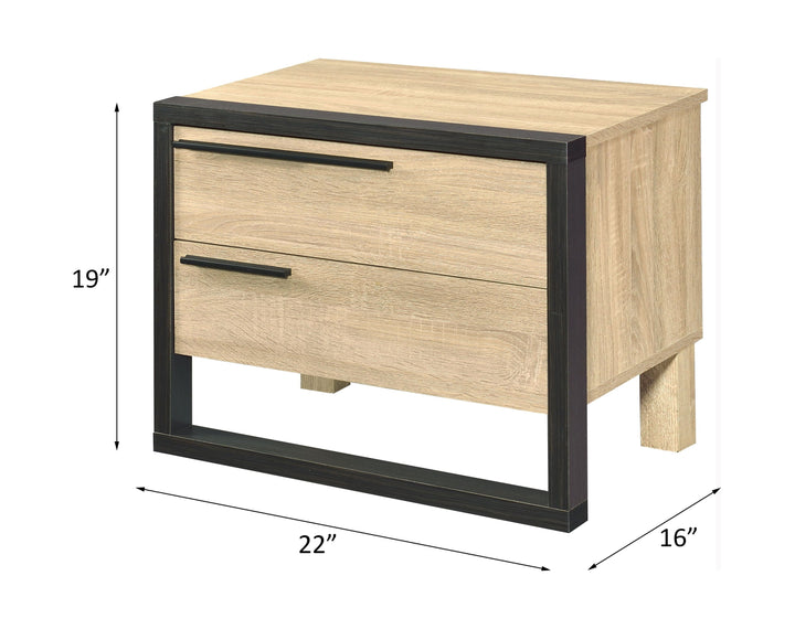 Erasto - Accent Table - Oak & Black