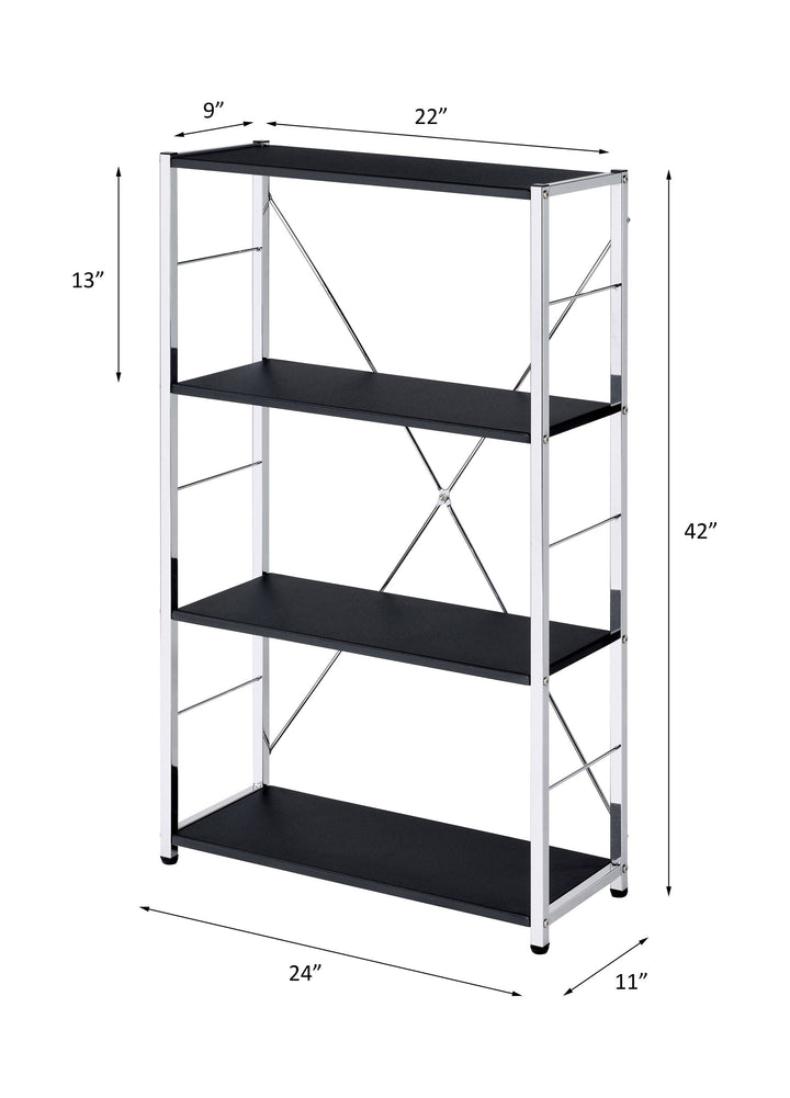 tennos-bookshelf-black-chrome