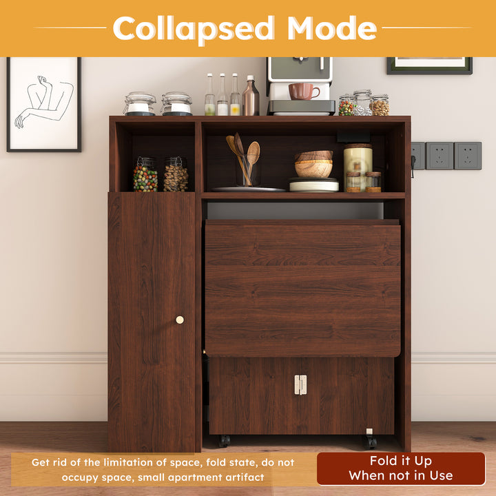 folding-dining-table-with-wall-mounted-sideboard-storage-in-walnut