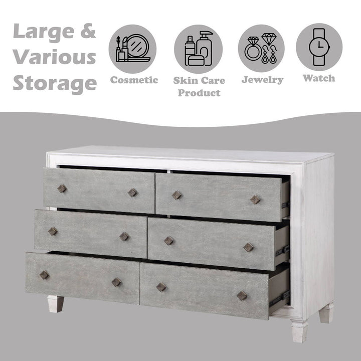 Katia - Dresser - Rustic Gray & Weathered White