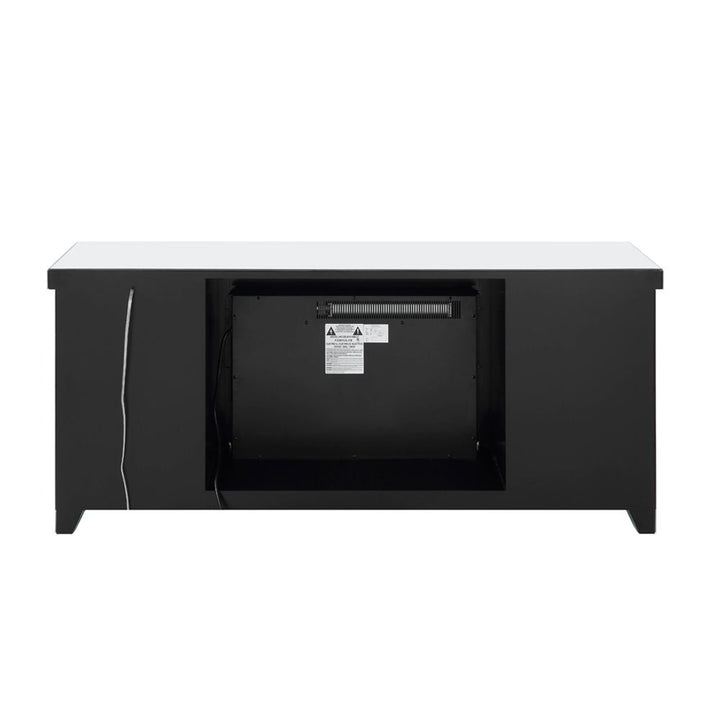 Noralie - TV Stand With Fireplace & LED - Mirrored & Faux Diamonds