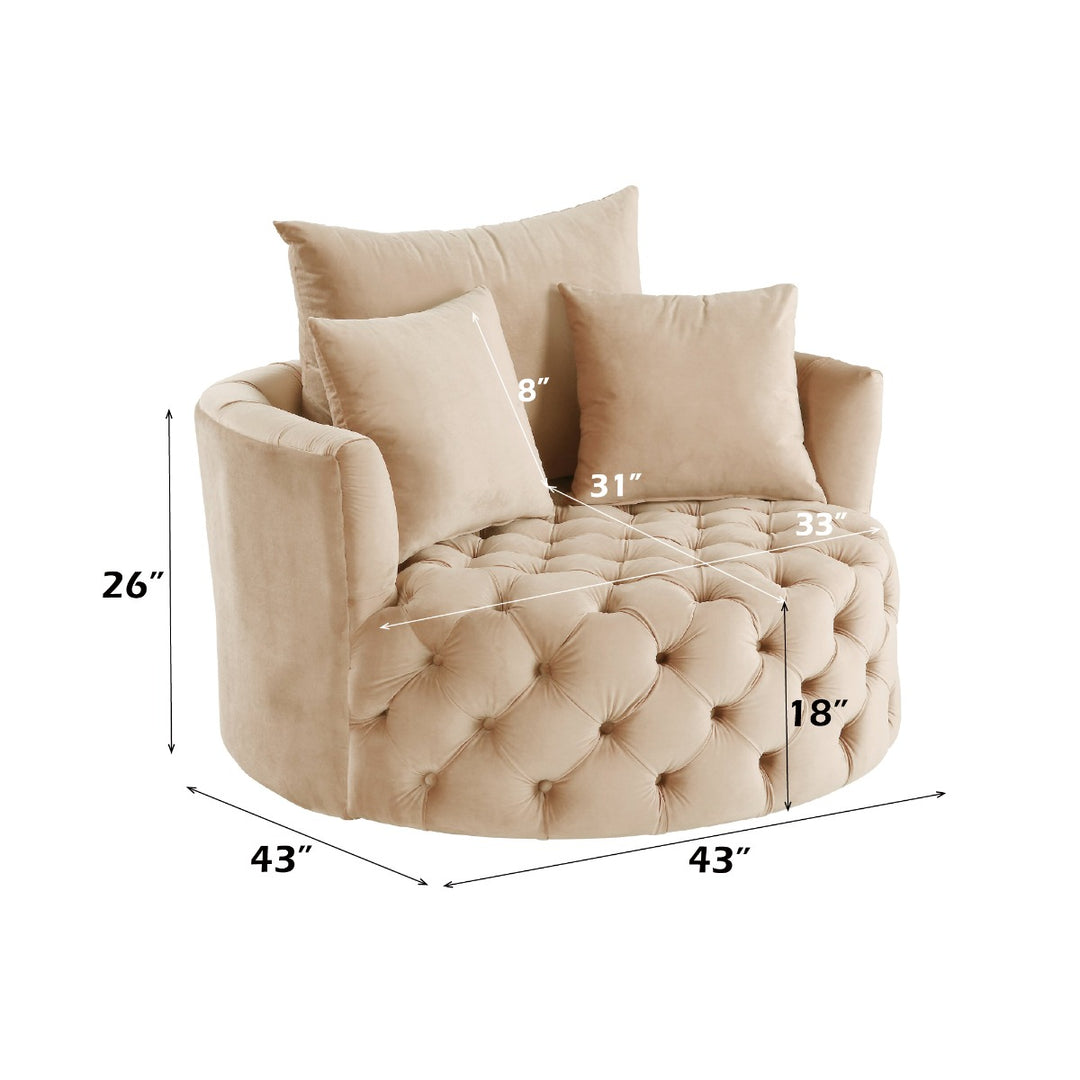 Zunyas Accent Chair with Swivel