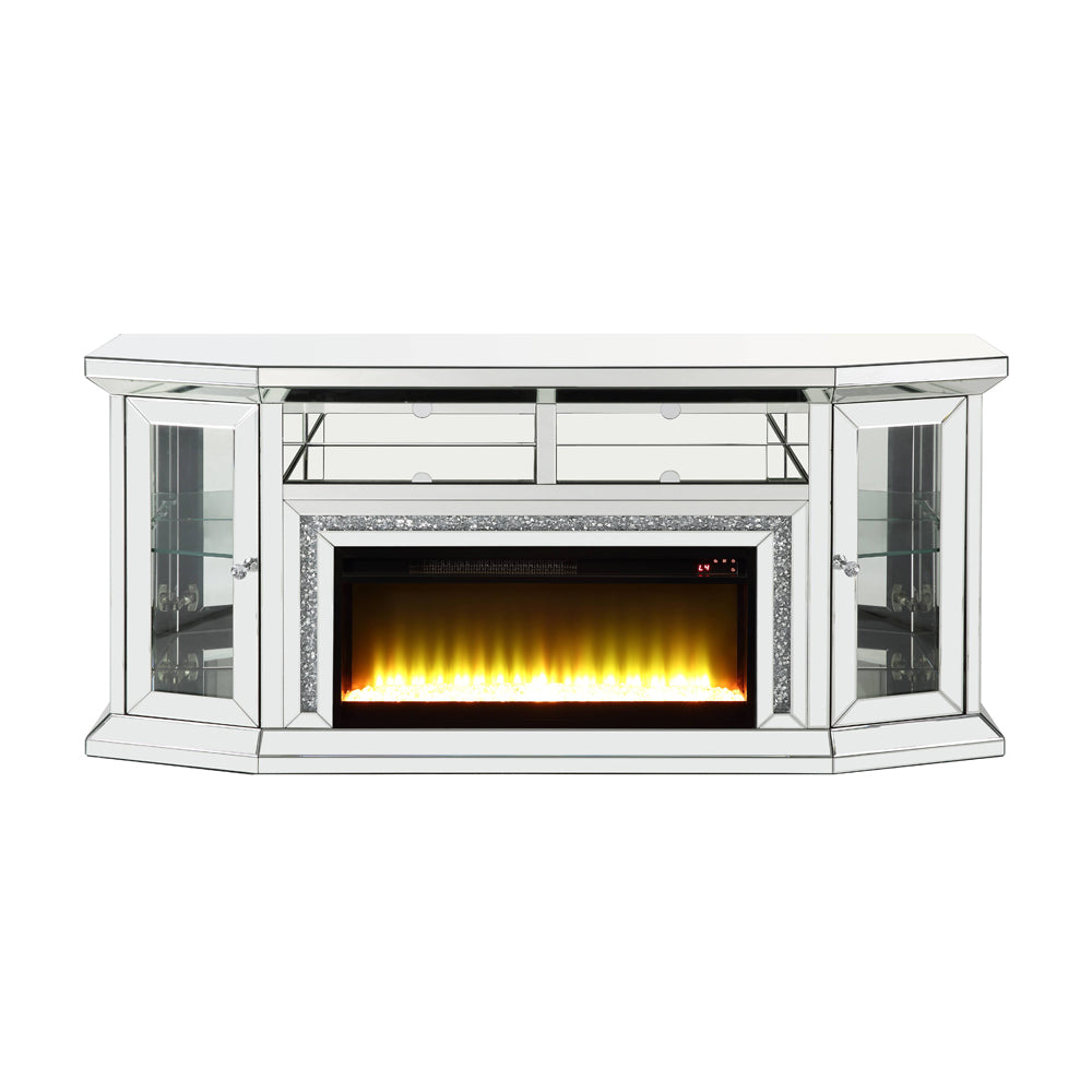 Noralie TV Stand with Fireplace & LED