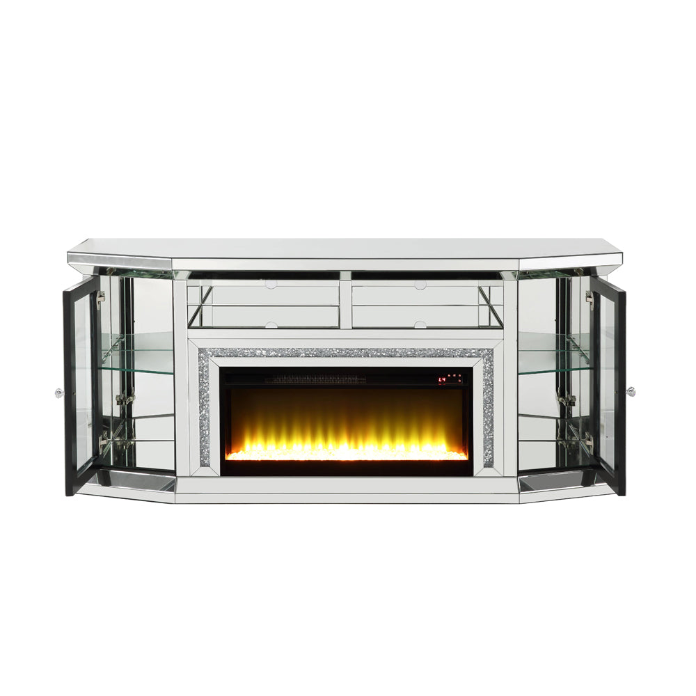Noralie TV Stand with Fireplace & LED