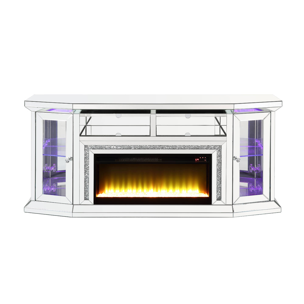 Noralie TV Stand with Fireplace & LED