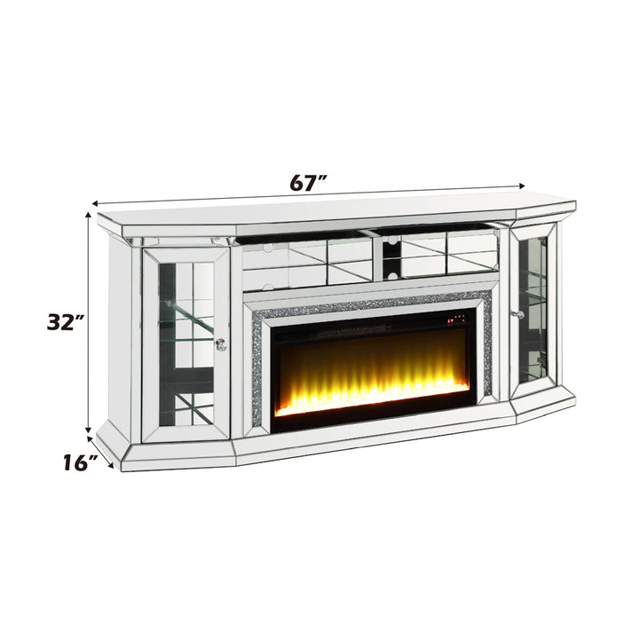 Noralie TV Stand with Fireplace &amp; LED