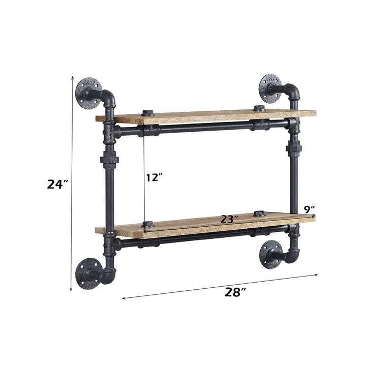 Brantley Wall Rack with 2 Shelves