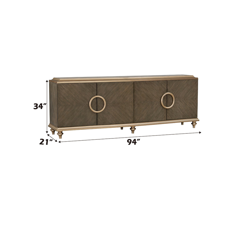 Ashtin Console Cabinet - Brown – view 6