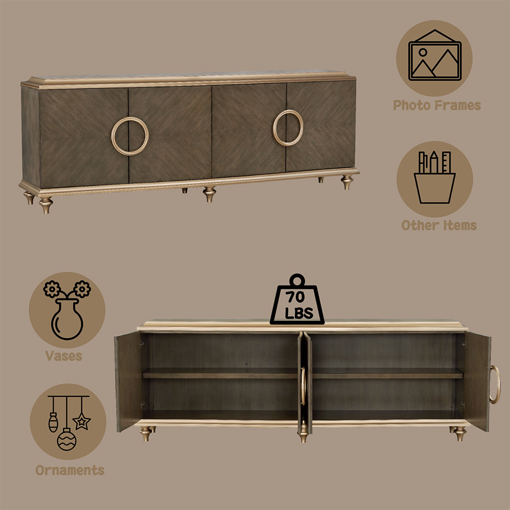 Ashtin Console Cabinet - Brown