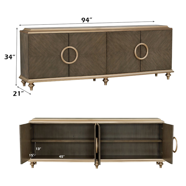 Ashtin Console Cabinet - Brown