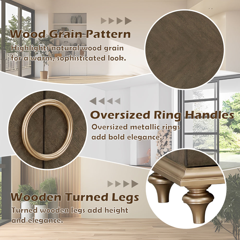 Ashtin Console Cabinet - Brown – features