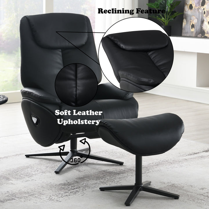 ACME Furniture Labonita Motion Accent Chair with Swivel &amp; Ottoman AC02992