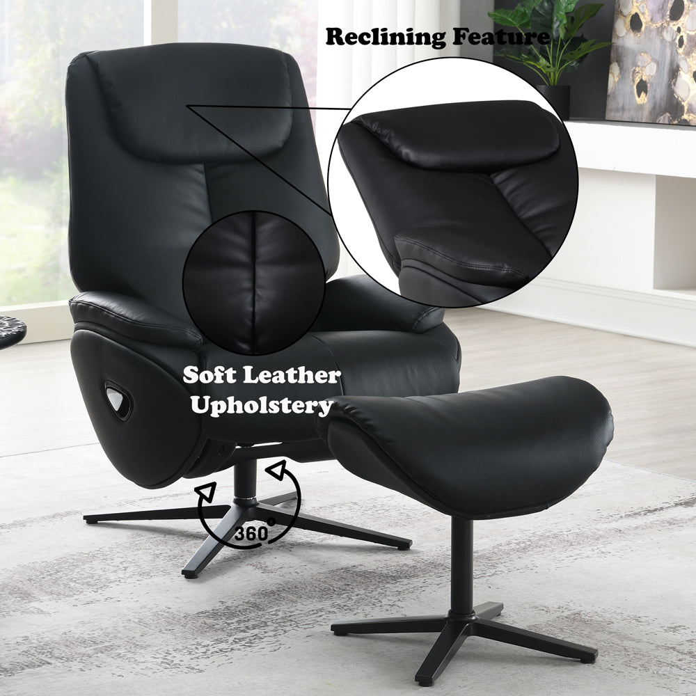 ACME Furniture Labonita Motion Accent Chair with Swivel & Ottoman AC02992