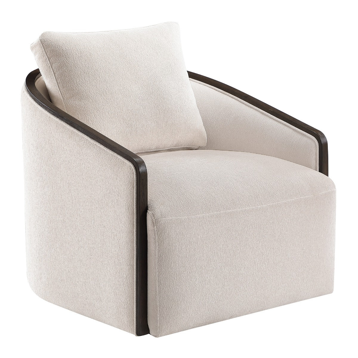 Lenora Swivel Accent Chair - Beige Chenille