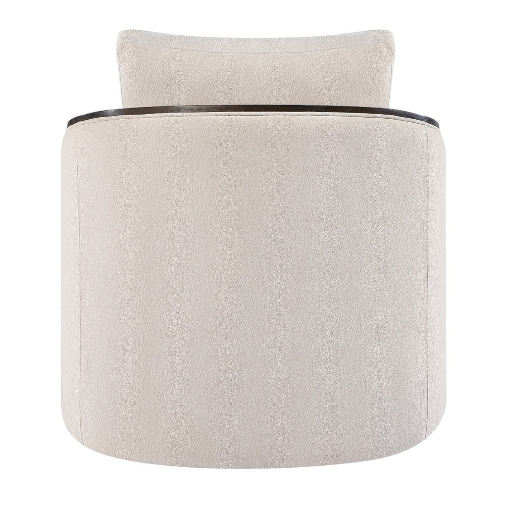 Lenora Swivel Accent Chair - Beige Chenille