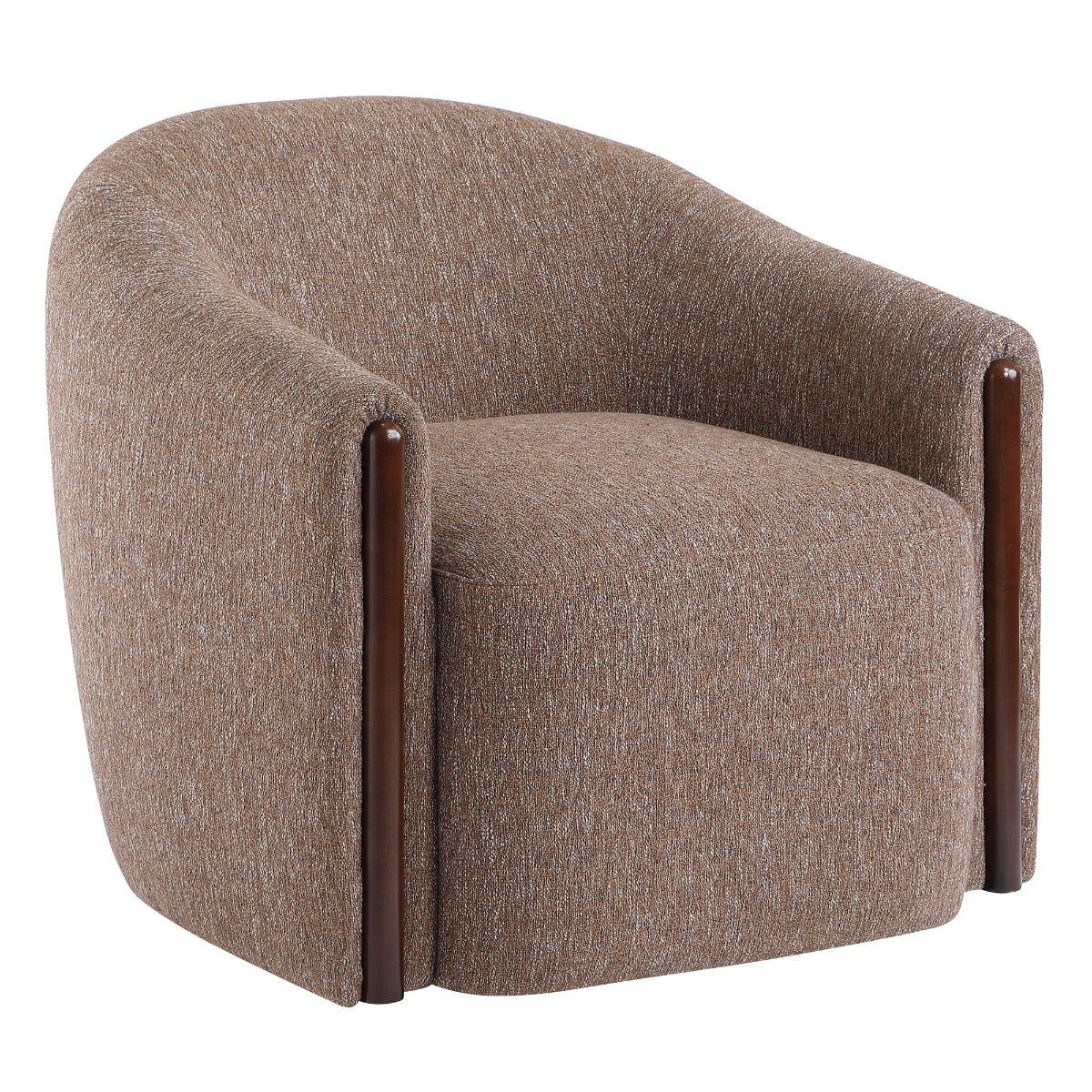 Ballona Swivel Accent Chair - Brown Chenille