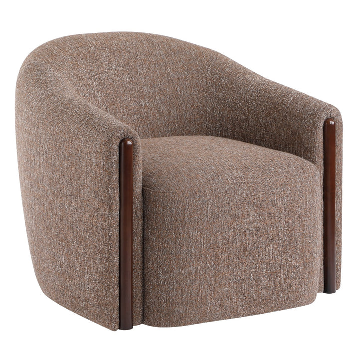 Ballona Swivel Accent Chair - Brown Chenille