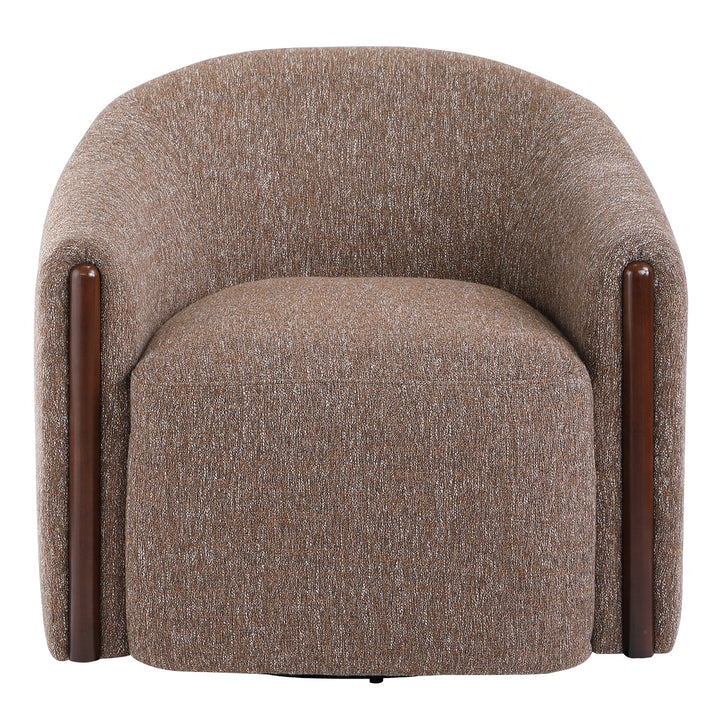 Ballona Swivel Accent Chair - Brown Chenille