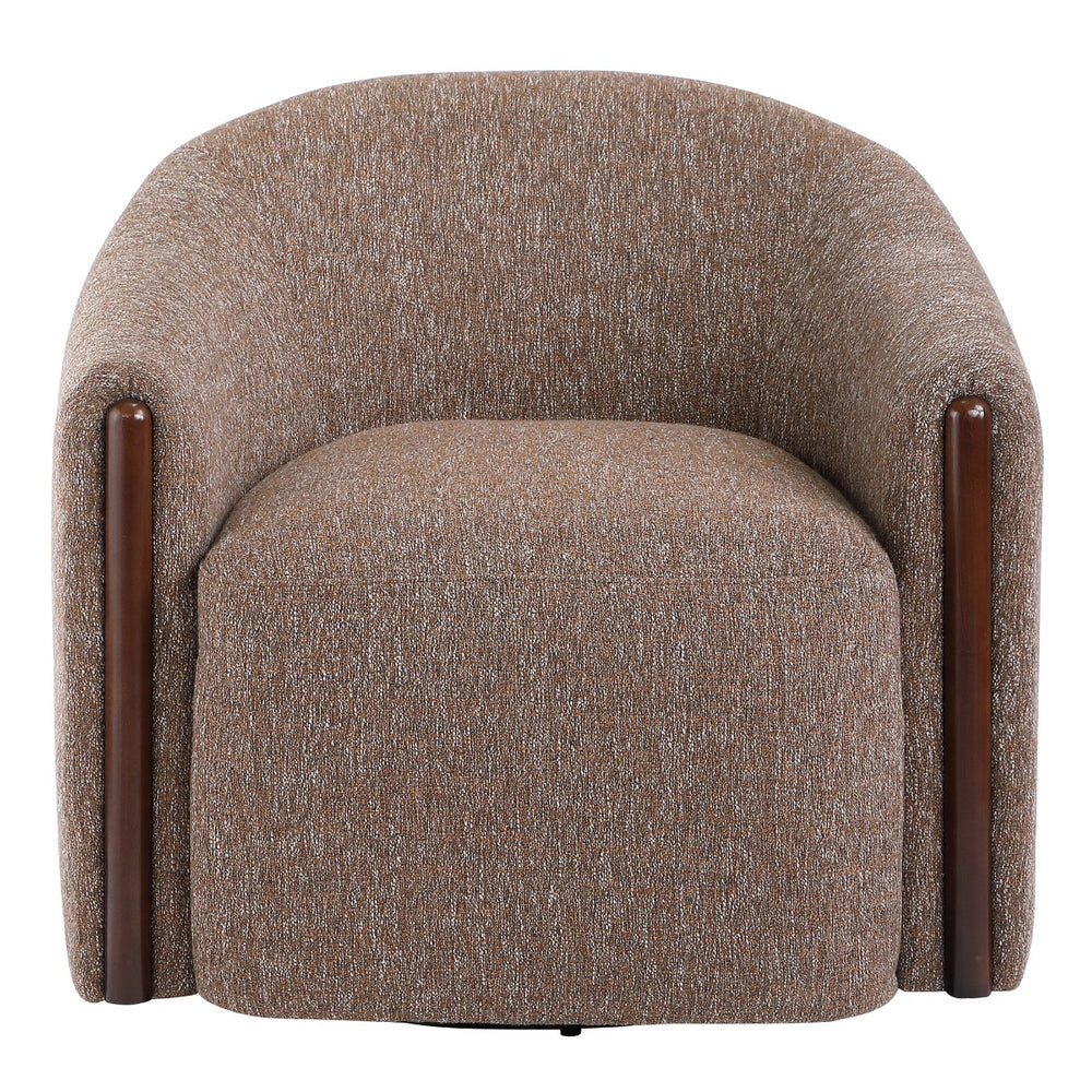 Ballona Swivel Accent Chair - Brown Chenille
