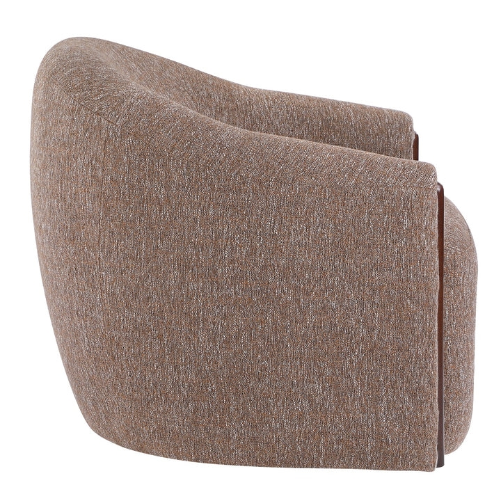 Ballona Swivel Accent Chair - Brown Chenille