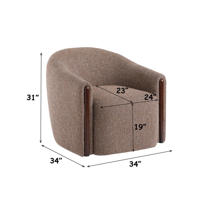 Ballona Swivel Accent Chair - Brown Chenille