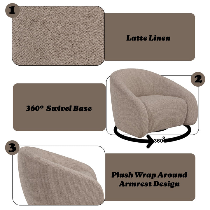 ACME Furniture Zoey Accent Chair with Swivel  AC03814
