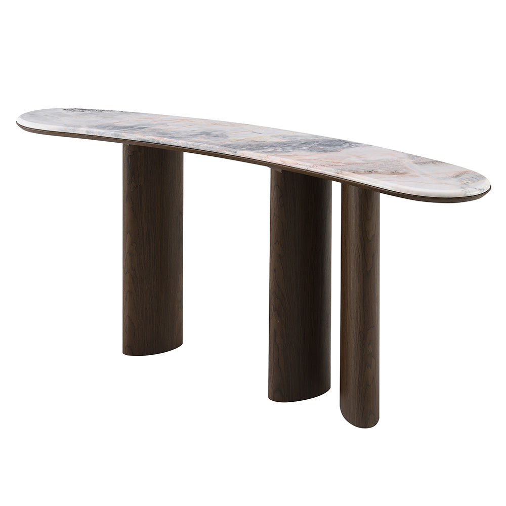 Hanale Console Table with Natural Marble