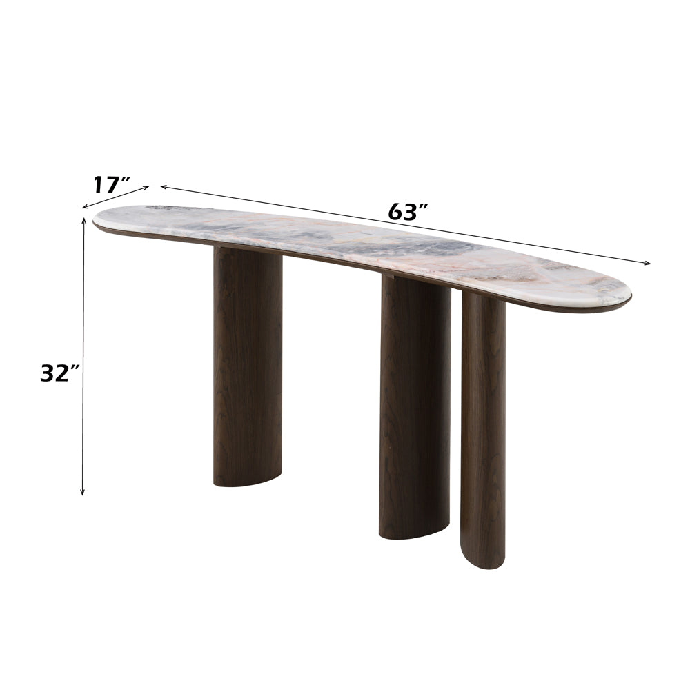 Hanale Console Table with Natural Marble