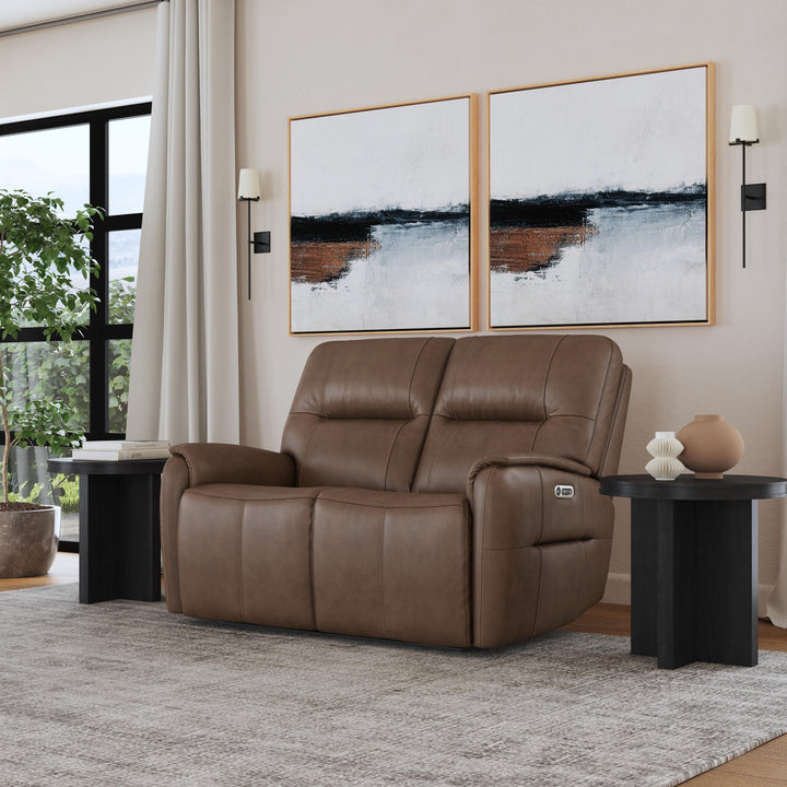 Wilson Power Reclining Loveseat With Power Headrests Café
