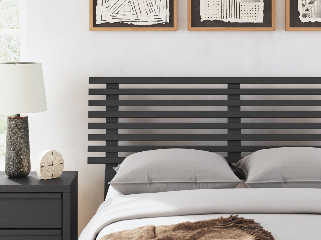 Danziar - Full Slat Panel Bed - Black by Ashley Furniture product image