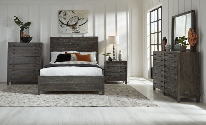 Modus Furniture 8Tr9B5 Townsend Solid Wood Low Profile Bed In Gunmetal