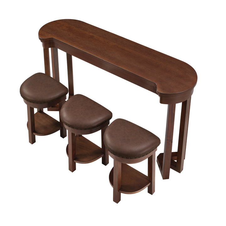 solid-wood-bar-table-set-3-stools-pine-in-cherry
