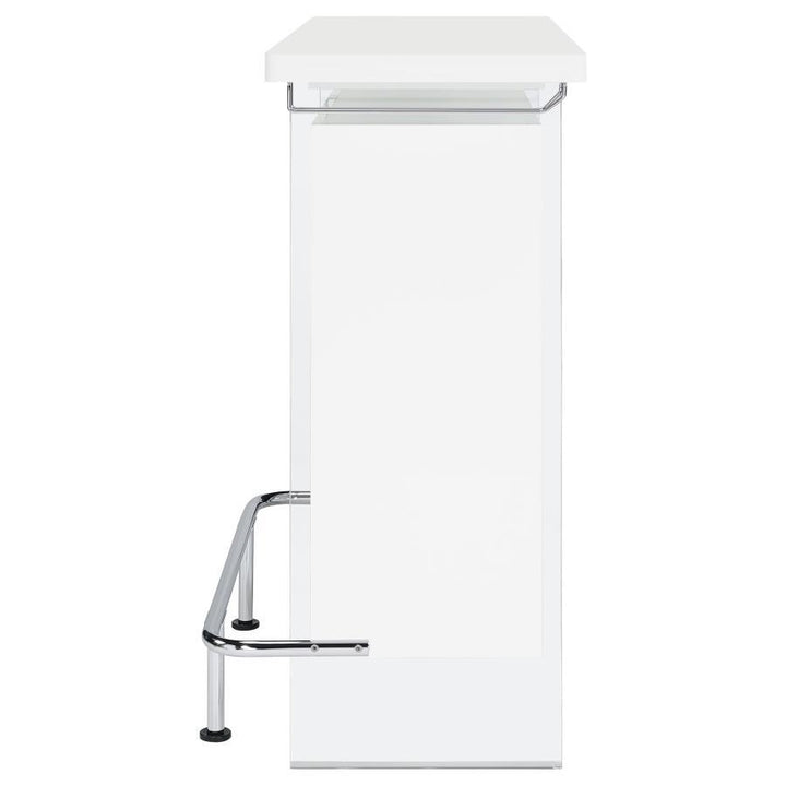 Acosta - Freestanding Home Bar Wine Cabinet - White High Gloss Wine Cabinet modern furniture Contempo Furniture