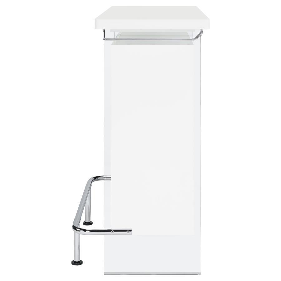 Acosta - Freestanding Home Bar Wine Cabinet - White High Gloss Wine Cabinet modern furniture Contempo Furniture