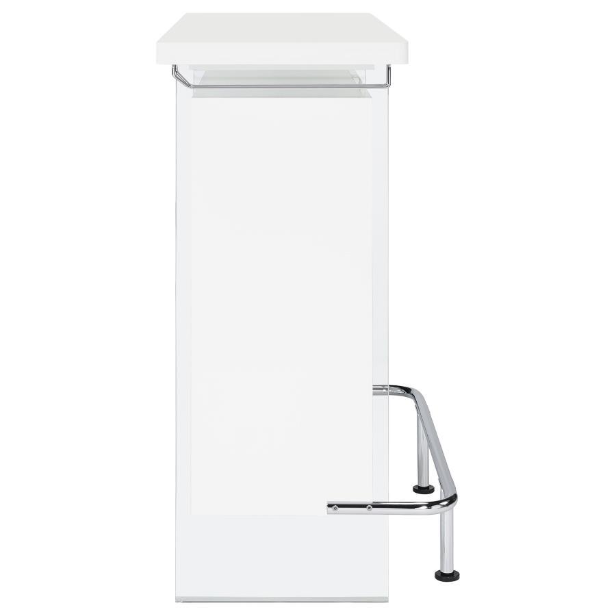 Acosta - Freestanding Home Bar Wine Cabinet - White High Gloss Wine Cabinet modern furniture Contempo Furniture